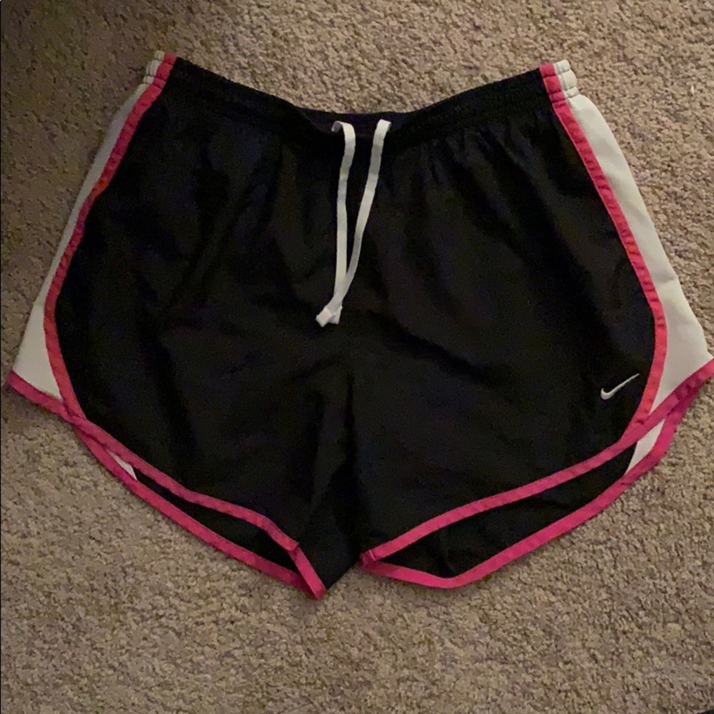 Nike Dri-fit Black and Pink Running Shorts